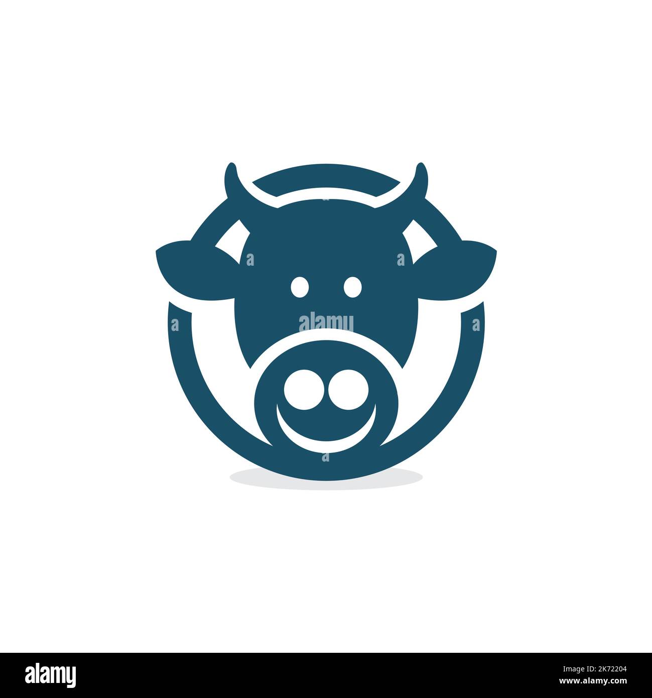 Logo vache simple Illustration de Vecteur