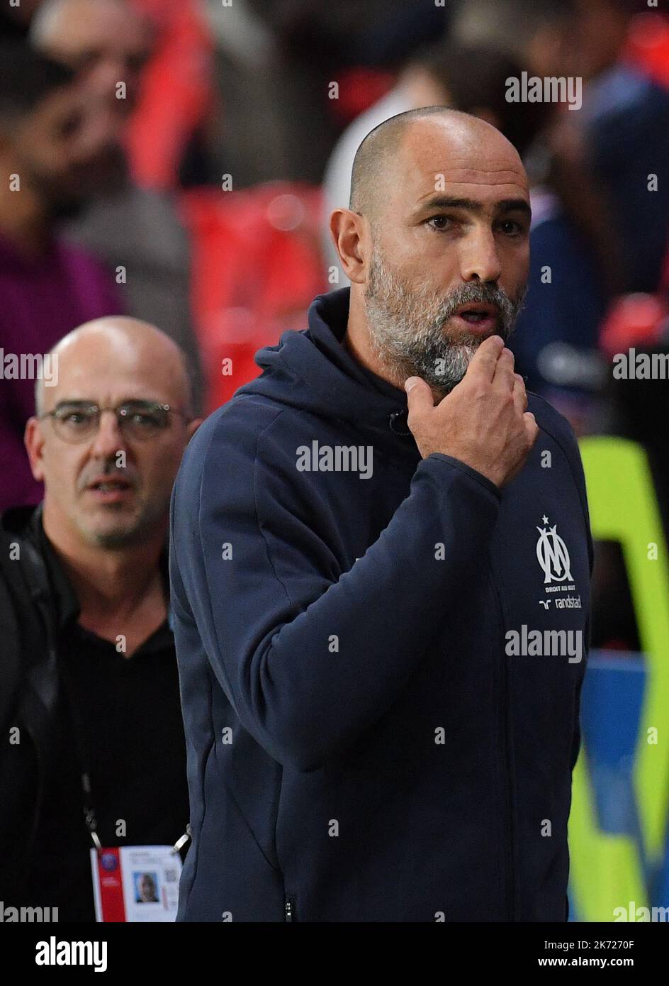 Igor Tudor, directeur d'OM, lors de la Ligue 1 Uber Eats Match Paris Saint-Germain v Olympique de Marseille au stade du Parc des Princes sur 16 octobre 2022 à Paris, France. Photo de Christian Liewig/ABACAPRESS.COM Banque D'Images