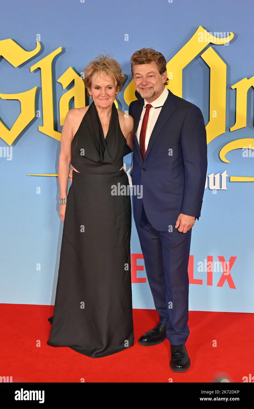 Londres, Royaume-Uni. 16th octobre 2022. Lorraine Ashbourne et Andy Serkis arrivent au Glass Onion: A Knives Out Mystery - BFI London film Festival, gala de la nuit de clôture le 16 octobre 2022, Londres, Royaume-Uni. Crédit : voir Li/Picture Capital/Alamy Live News Banque D'Images