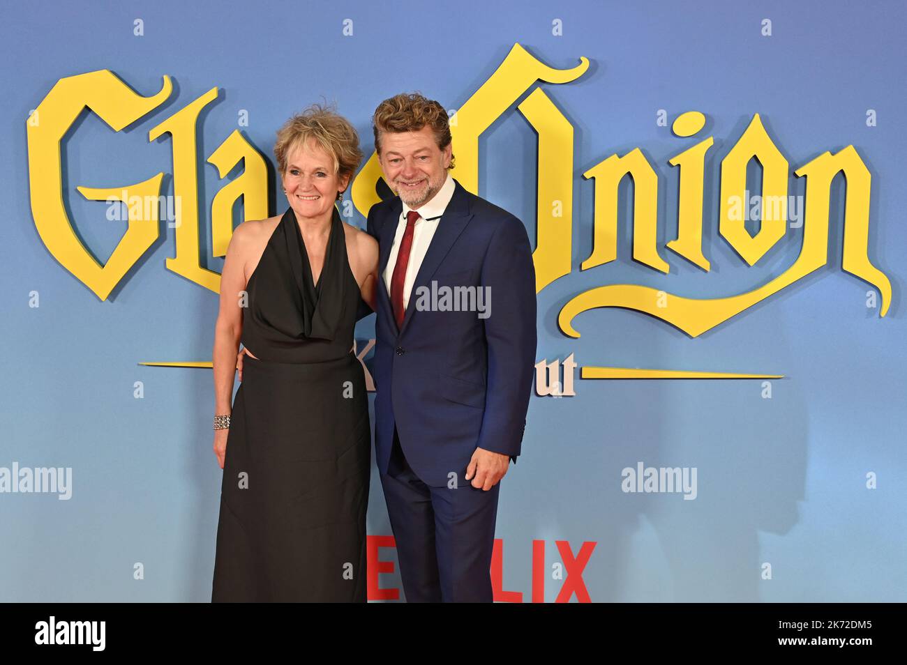 Londres, Royaume-Uni. 16th octobre 2022. Lorraine Ashbourne et Andy Serkis arrivent au Glass Onion: A Knives Out Mystery - BFI London film Festival, gala de la nuit de clôture le 16 octobre 2022, Londres, Royaume-Uni. Crédit : voir Li/Picture Capital/Alamy Live News Banque D'Images