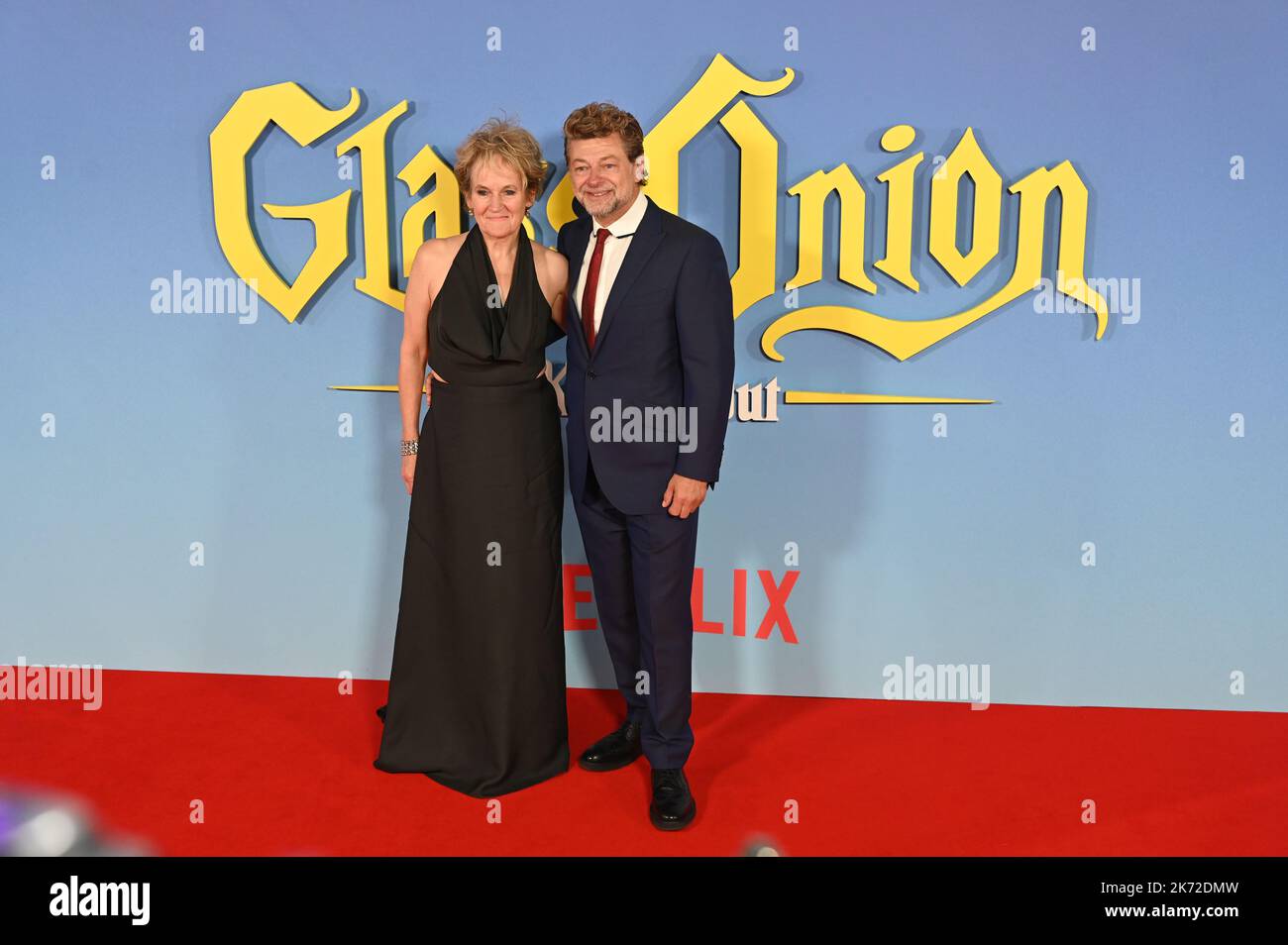 Londres, Royaume-Uni. 16th octobre 2022. Lorraine Ashbourne et Andy Serkis arrivent au Glass Onion: A Knives Out Mystery - BFI London film Festival, gala de la nuit de clôture le 16 octobre 2022, Londres, Royaume-Uni. Crédit : voir Li/Picture Capital/Alamy Live News Banque D'Images