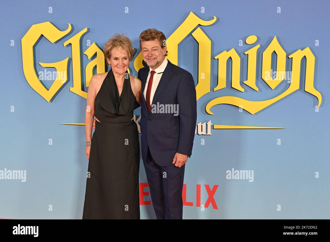 Londres, Royaume-Uni. 16th octobre 2022. Lorraine Ashbourne et Andy Serkis arrivent au Glass Onion: A Knives Out Mystery - BFI London film Festival, gala de la nuit de clôture le 16 octobre 2022, Londres, Royaume-Uni. Crédit : voir Li/Picture Capital/Alamy Live News Banque D'Images