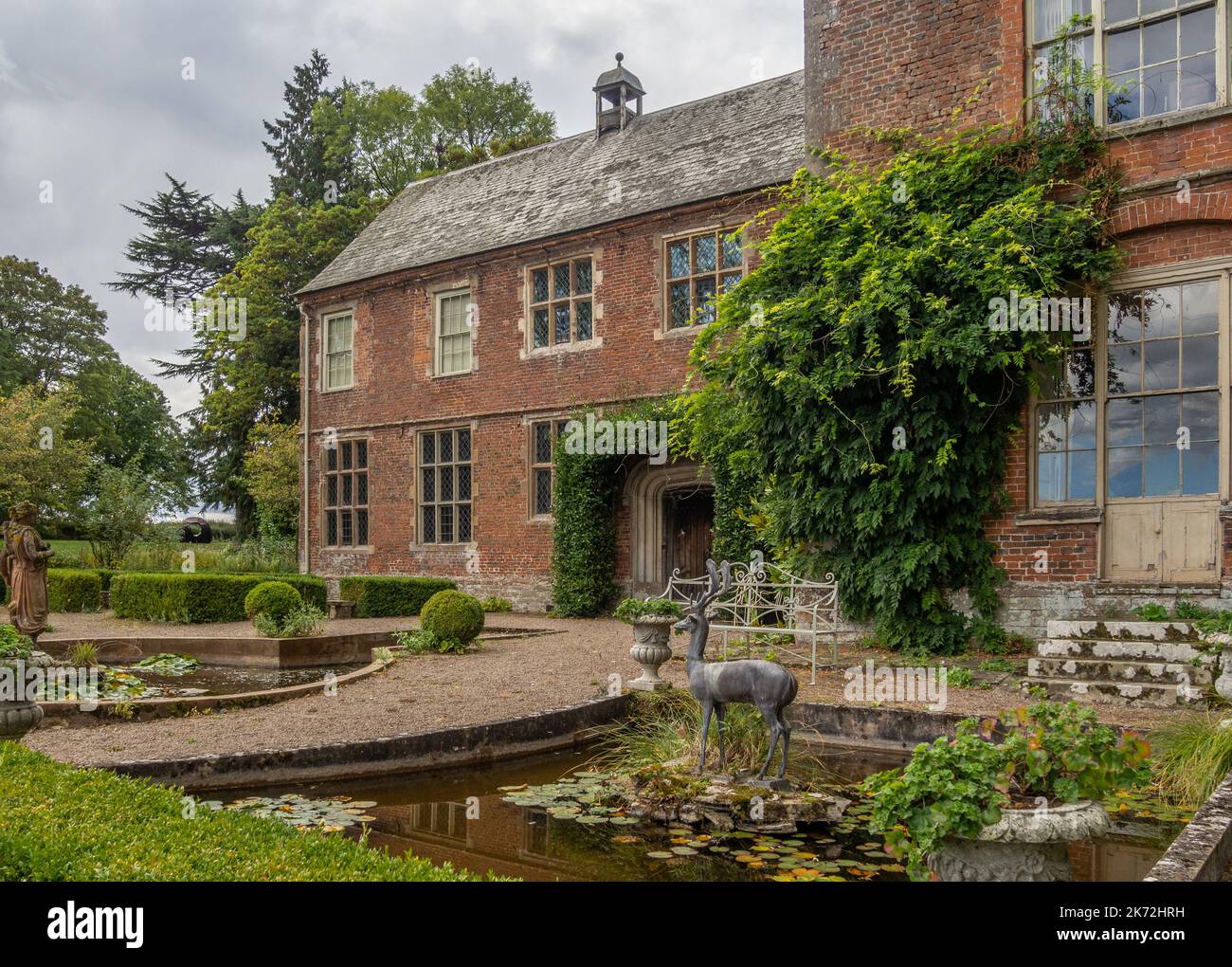 Hellens Manor, une maison historique, Marcle, Herefordshire, Royaume-Uni; vue de l'extérieur Banque D'Images
