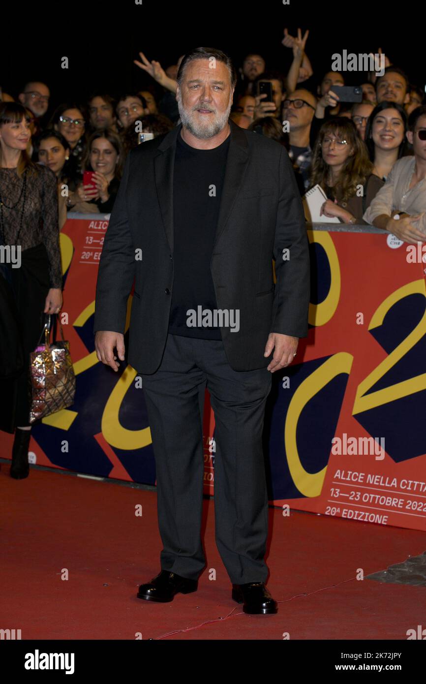 Italie, Rome, 16 octobre 2022 : Festival du film de Rome 17th, Russell Crowe au tapis rouge du film 'Poker face' photo © Fabio Mazzarella/Sintesi/Alamy Live News Banque D'Images