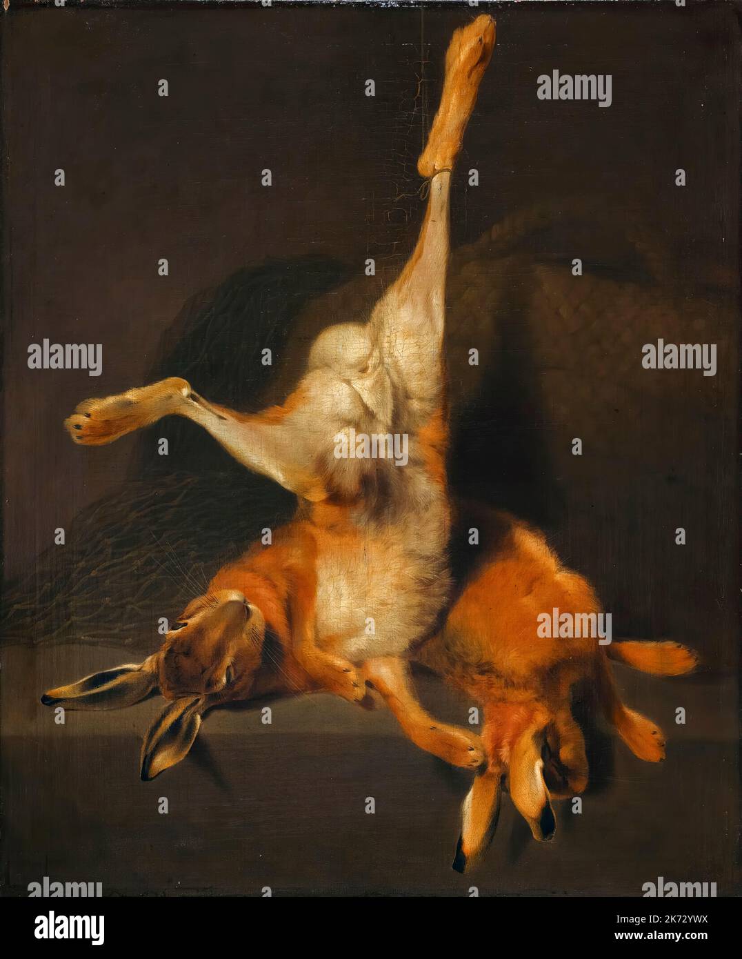 Giovanni Segantini, Still Life with Two Hares, peinture à l'huile sur toile, vers 1880 Banque D'Images