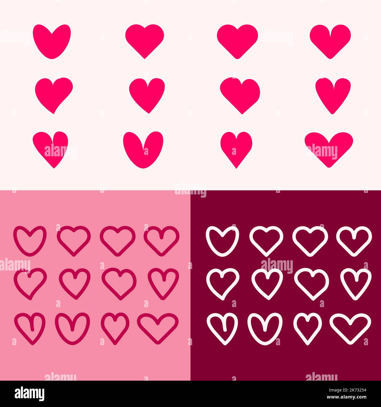 Formes de coeur rouge de dessin animé Banque de photographies et d ...