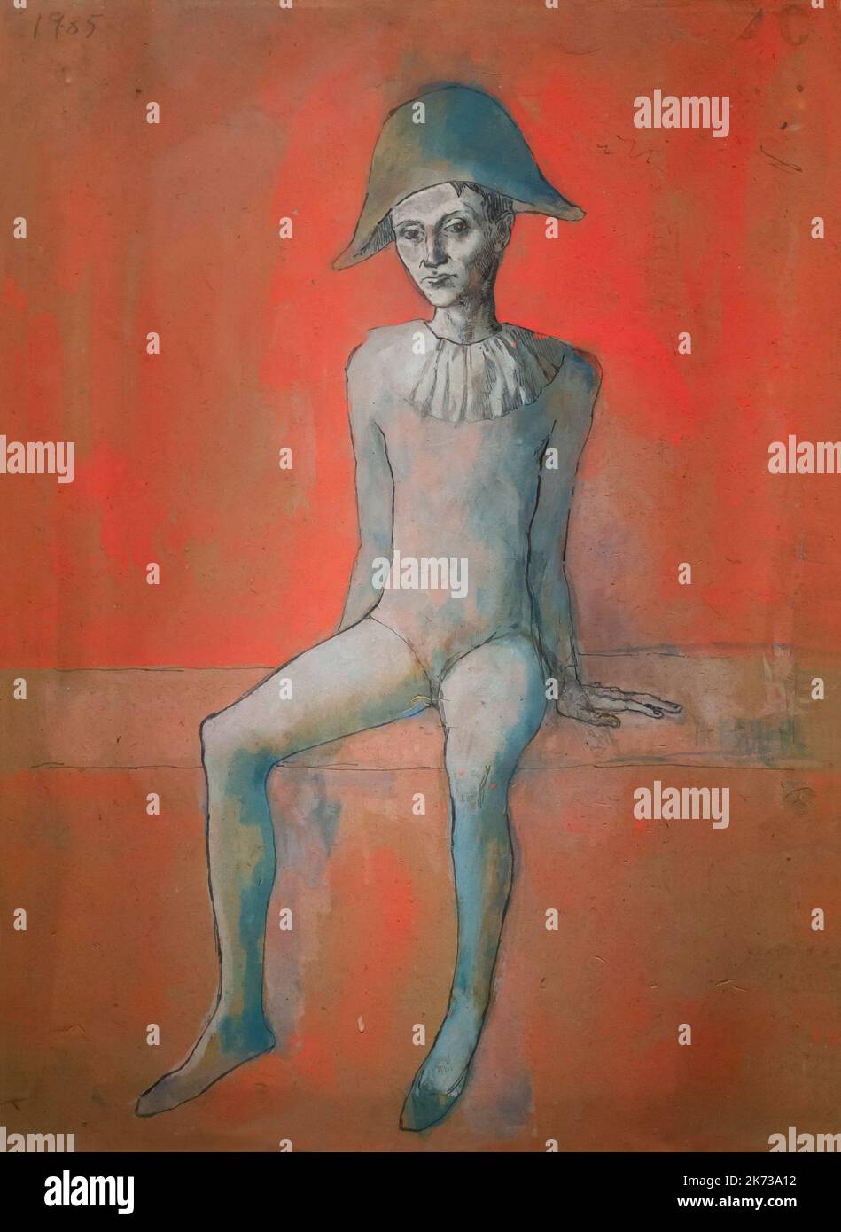 L'Arlequin assis, Pablo Picasso, 1905, Musée Berggruen, Berlin, Allemagne, Europe Banque D'Images