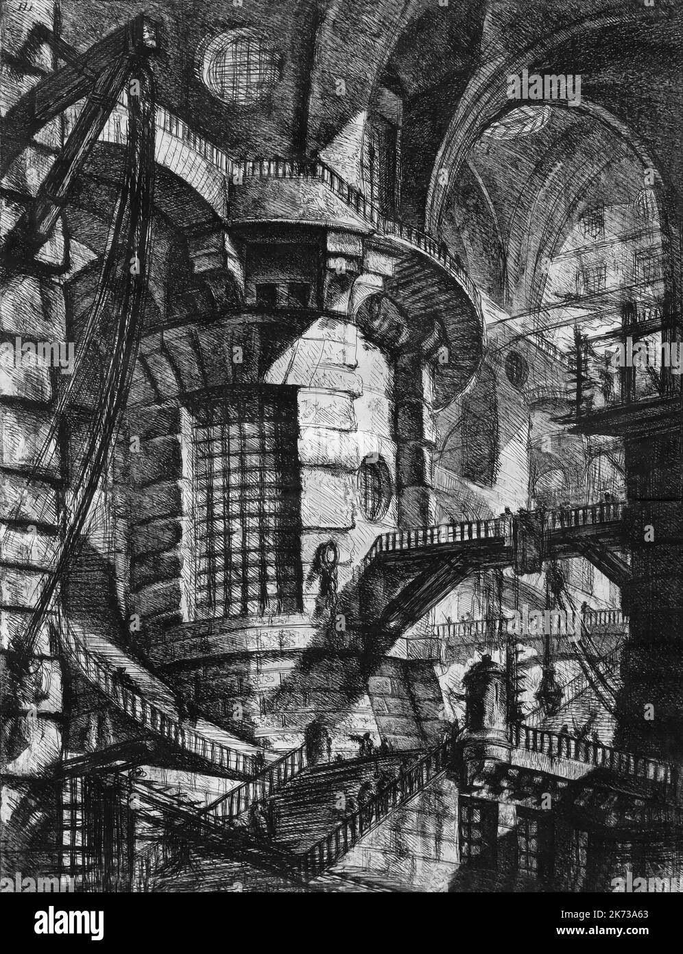 Prison, prisons imaginaires, Giovanni Battista Piranesi, 1760-1761, Musée Berggruen, Berlin, Allemagne, Europe Banque D'Images