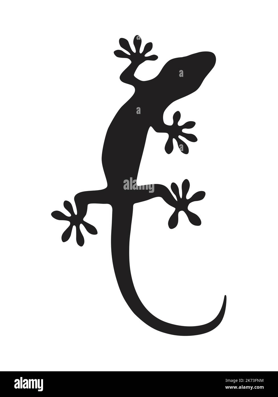 Gecko sur fond blanc de couleur sombre Illustration de Vecteur