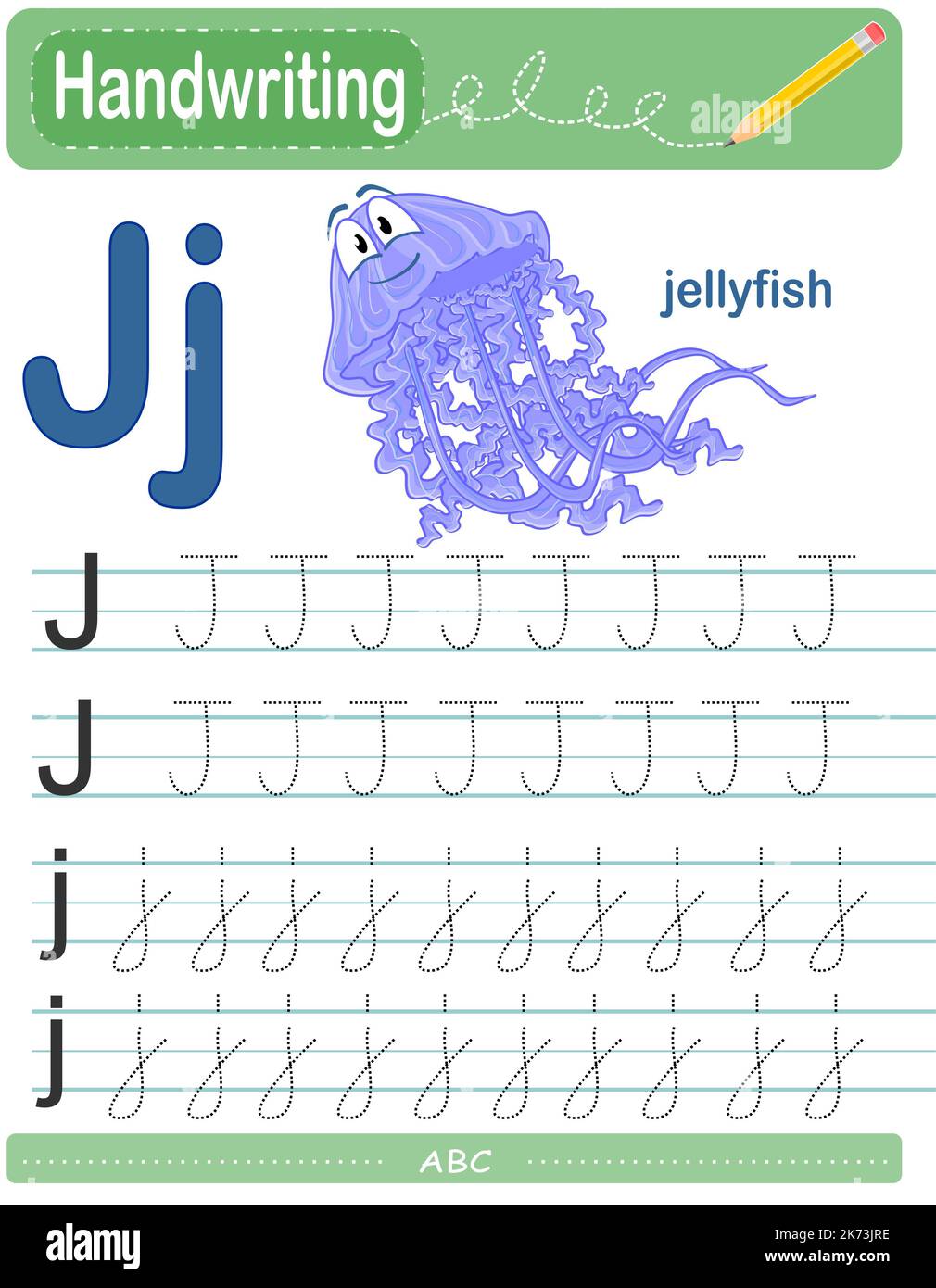 lettre d'écriture j Banque D'Images