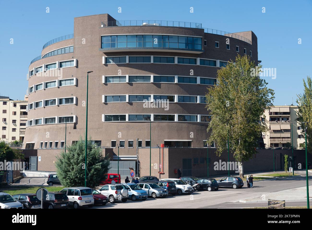 Naples, Italie- 17 octobre 2022 : inauguration du complexe universitaire Scampia de la Faculté de médecine Federico 2 à Naples, vue externe Banque D'Images