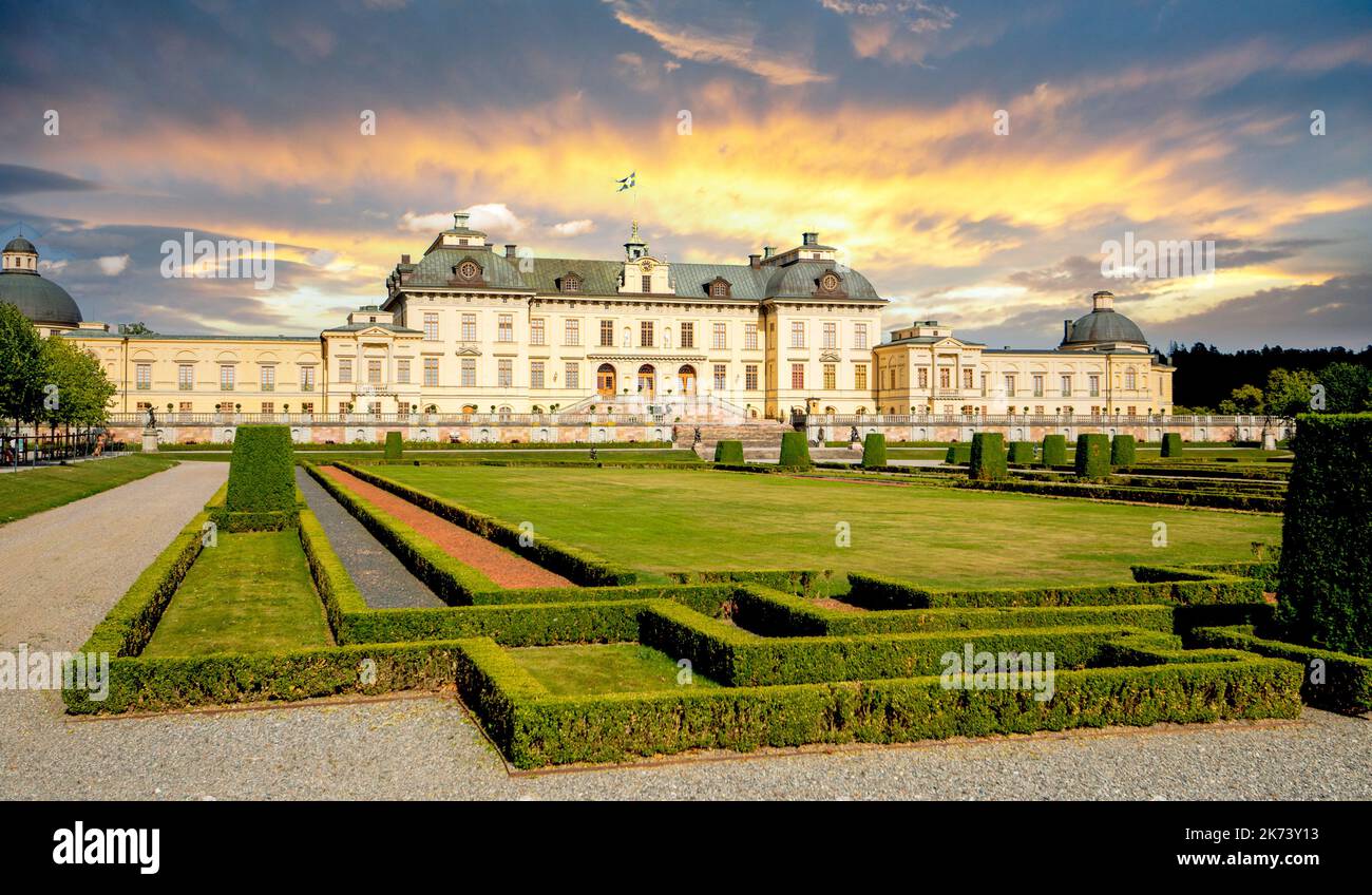 Château de Drottningholm, Stockholm, Suède Banque D'Images