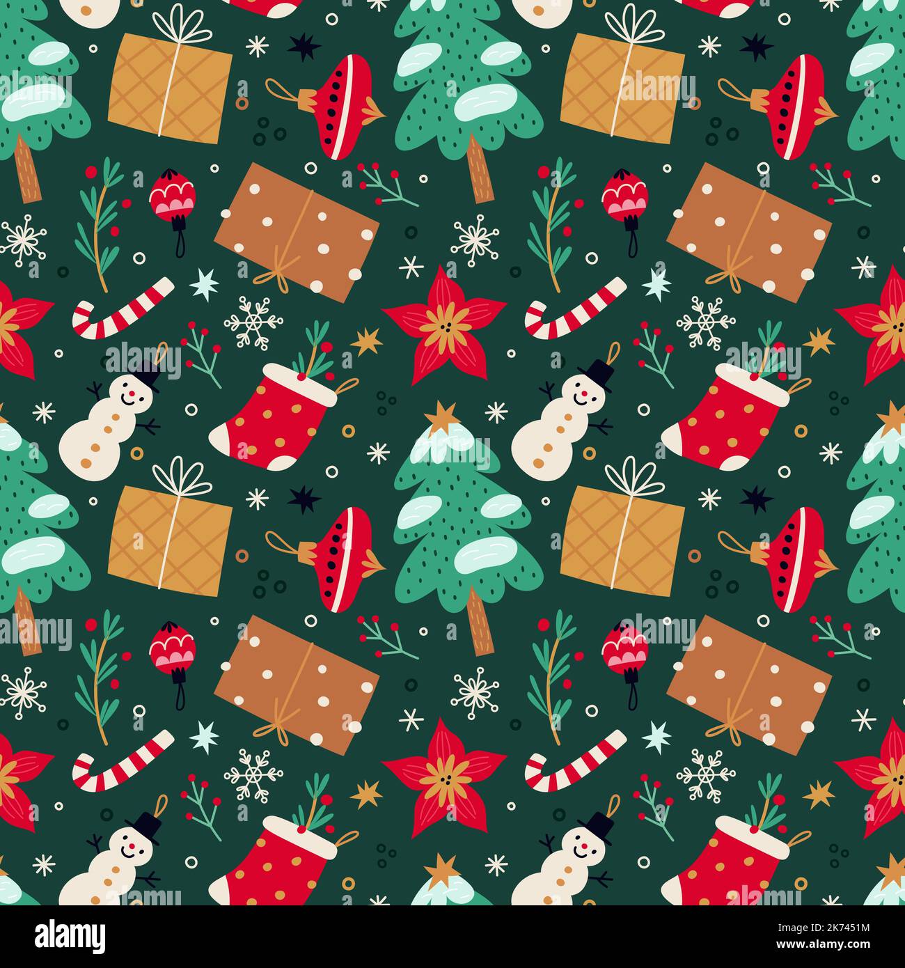 Motif de Noël sans coutures. Fonds d'écran du nouvel an. Impression