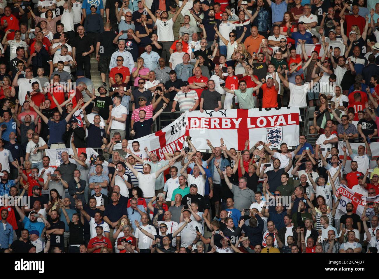 Fans de l’Angleterre Banque D'Images