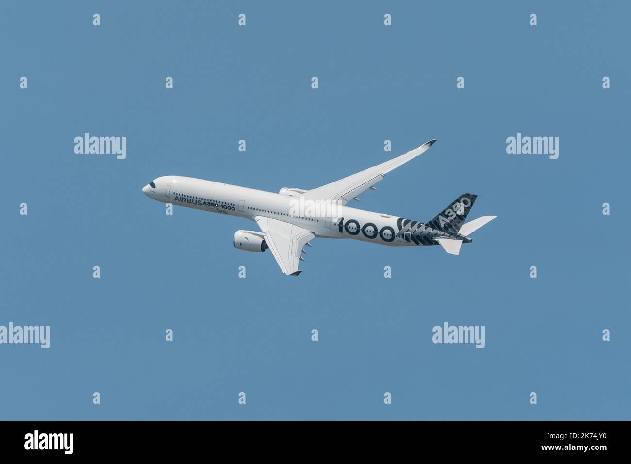 ©Arnaud Beinat/MAXPPP, 2017/06/19. Le Bourget, France. Salon de l'aéronautique et de l'espace. Airbus A 350 Banque D'Images