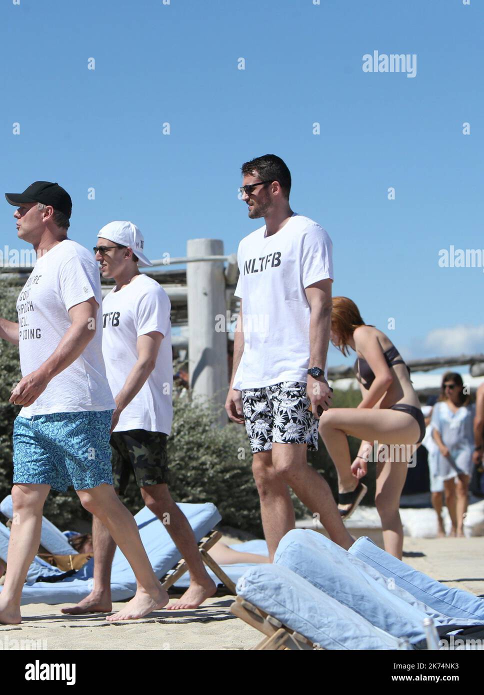 KEVIN LOVE, JOUEUR AMÉRICAIN DE BASKET-BALL, AU CLUB 55 DE ST TROPEZ Banque D'Images