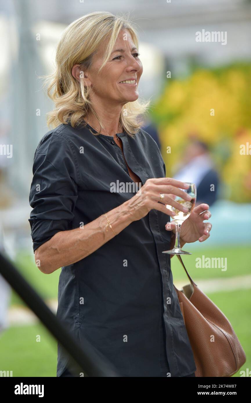 Claire Chazal arrive pour le Festival du film francophone d'Angoulême Banque D'Images