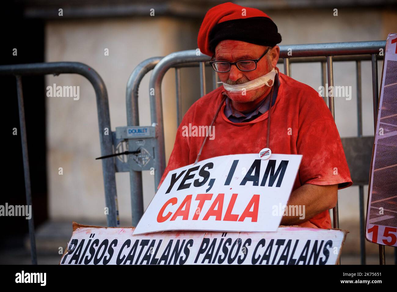 Manifestations électorales en Catalogne Banque D'Images