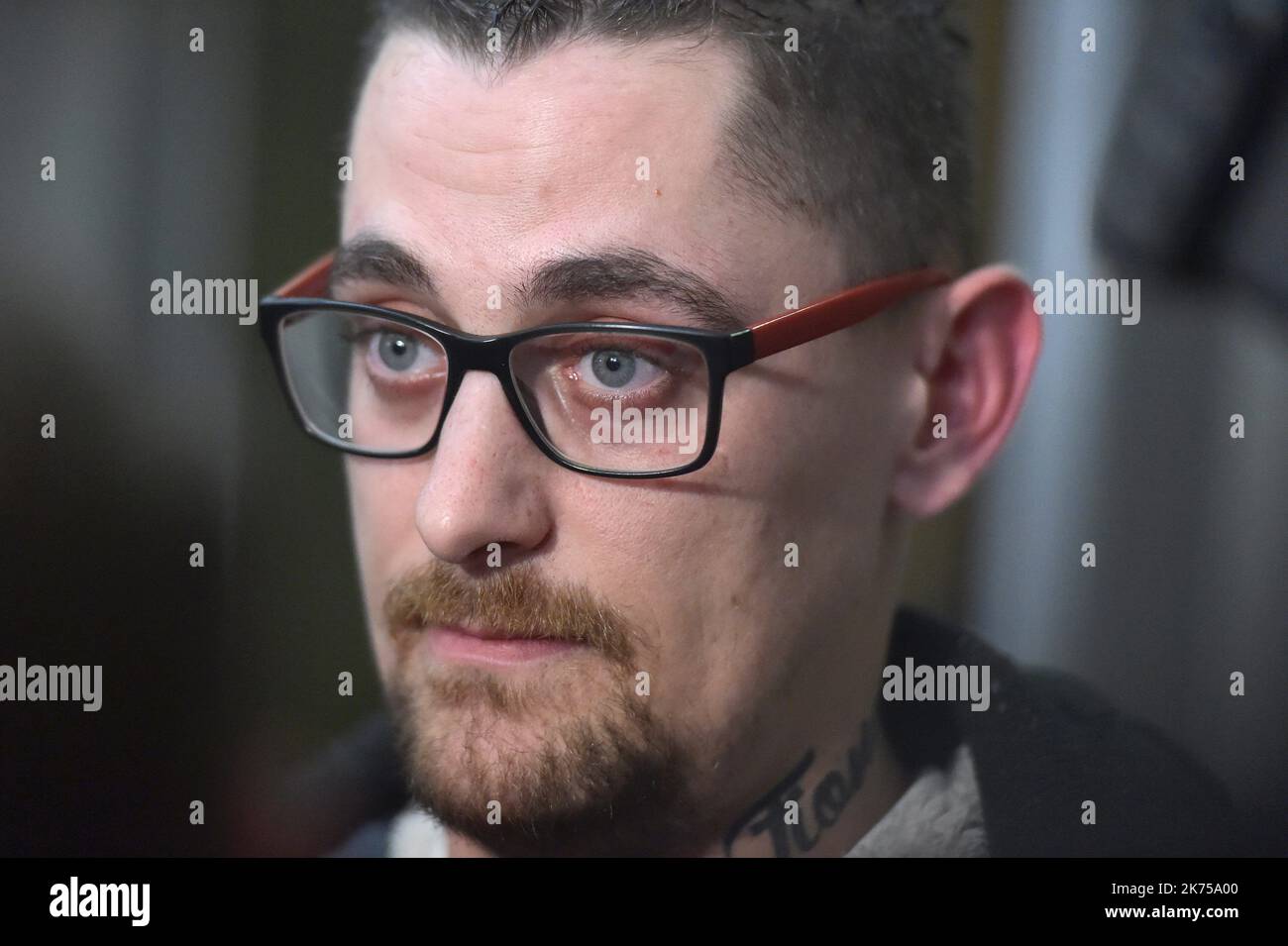 La mère et l'ex-partenaire français a été condamné pour le meurtre de 5 ans de FionaFrançais la mère et l'ex-partenaire français a été condamné pour le meurtre de 5 ans de Fiona©PHOTOPQR/LA MONTAGNE ; Proces appel Fiona, Nicolas Chafoulais, le Puy le 10/02/2018 photo R Brunel - le Puy, France, jugement du 10th 2018 février. La mère et l'ex-partenaire français obtiennent 20 ans pour le meurtre de 5 ans Fiona en appel Banque D'Images