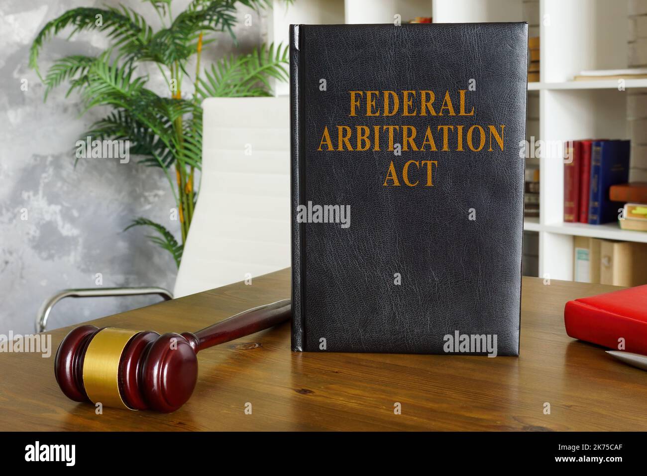 Loi d'arbitrage fédérale sur la surface en bois. Banque D'Images