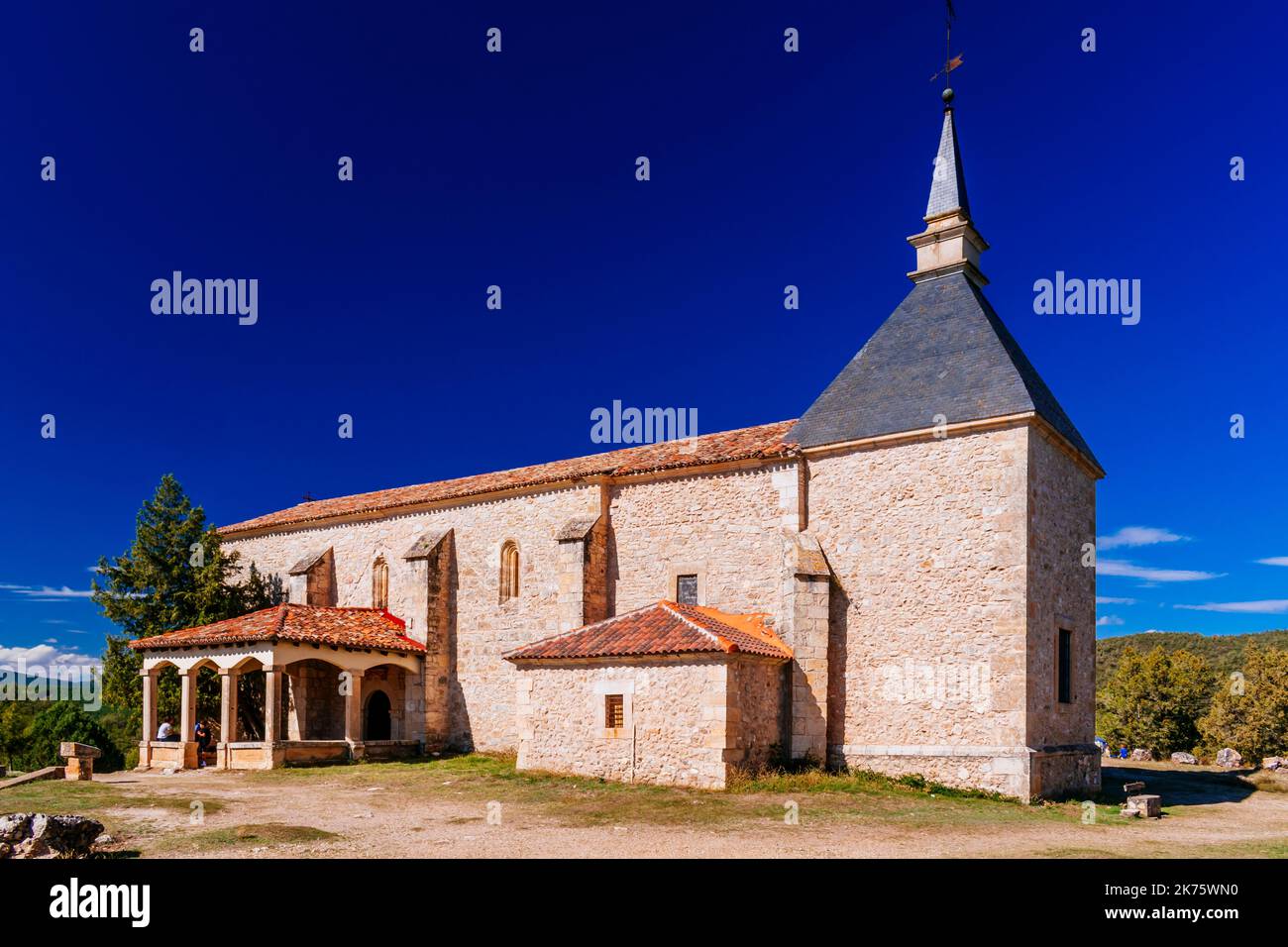 Hermitage de la Vierge des Enebrales. Construit au 16th siècle dans le style roman et rénové au 18th siècle après la Renaissance St Banque D'Images