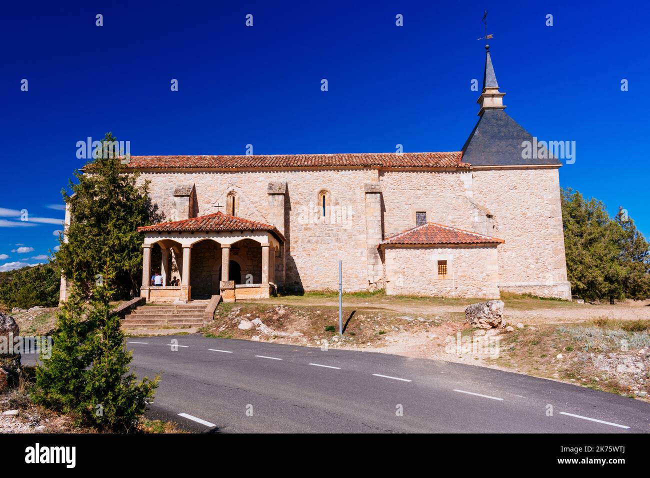 Hermitage de la Vierge des Enebrales. Construit au 16th siècle dans le style roman et rénové au 18th siècle après la Renaissance St Banque D'Images