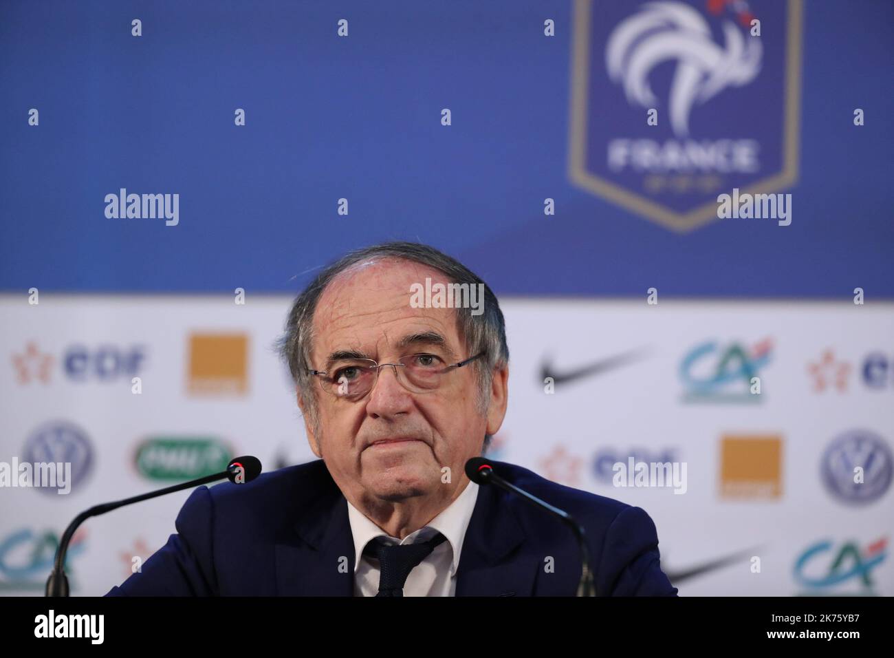 Président de la Fédération française de football Noël le Graet au centre des médias d'Istra, France sur 14 juin 2018. Banque D'Images