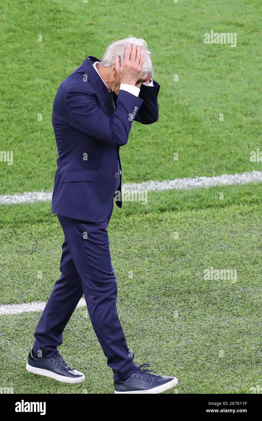 Coupe du monde de football de la FIFA Russie 2018, Stade Spartak, Moscou, Russie; coupe du monde de 16 match de football M56 Colombie contre Angleterre; photo: Jose Pekerman entraîneur de Colombie © Pierre Teyssot / Maxppp Banque D'Images