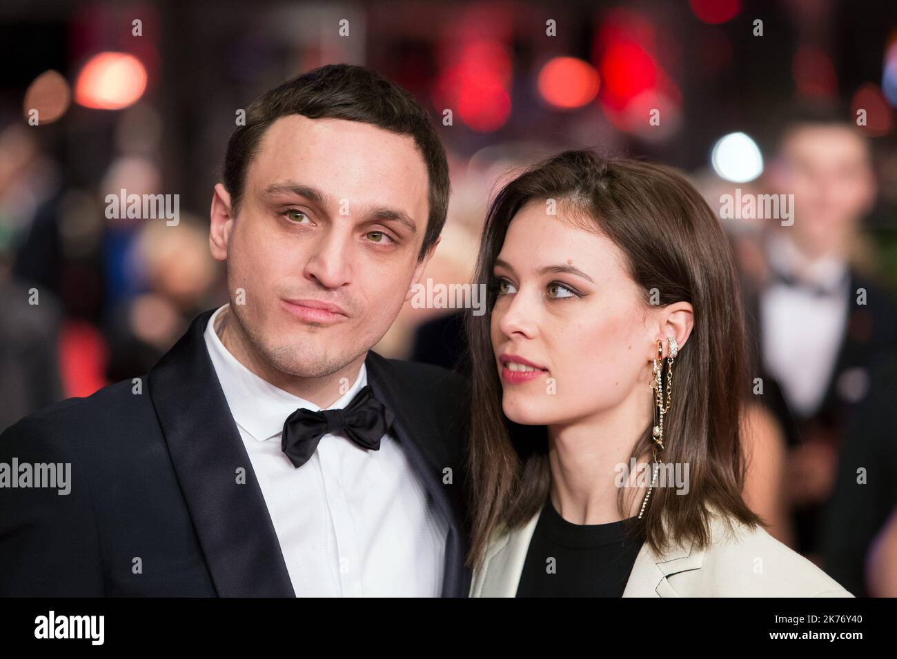 Franz Rogowski et Paula Beer sur le tapis rouge de la soirée d'ouverture au Berlinale 2019 Banque D'Images