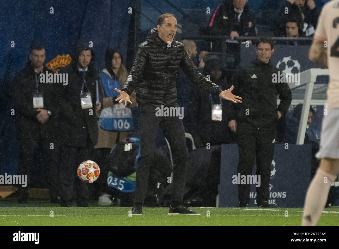 ©ERIC BALEDENT/MAXPPP - (c) Eric Baledent/Maxppp - 06/03/2019 - football - Club de football Paris Saint Germain vs Manchester United football Club - Thomas Tuchel Banque D'Images