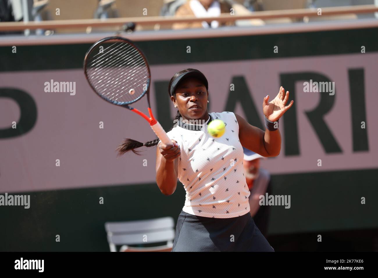 SLOANE STEPHENS (USA CONTRE SARA SORRIPES TORMO (ESP) ROLAND-GARROS PARIS 20 MAI - 9 JUIN 2019 Banque D'Images