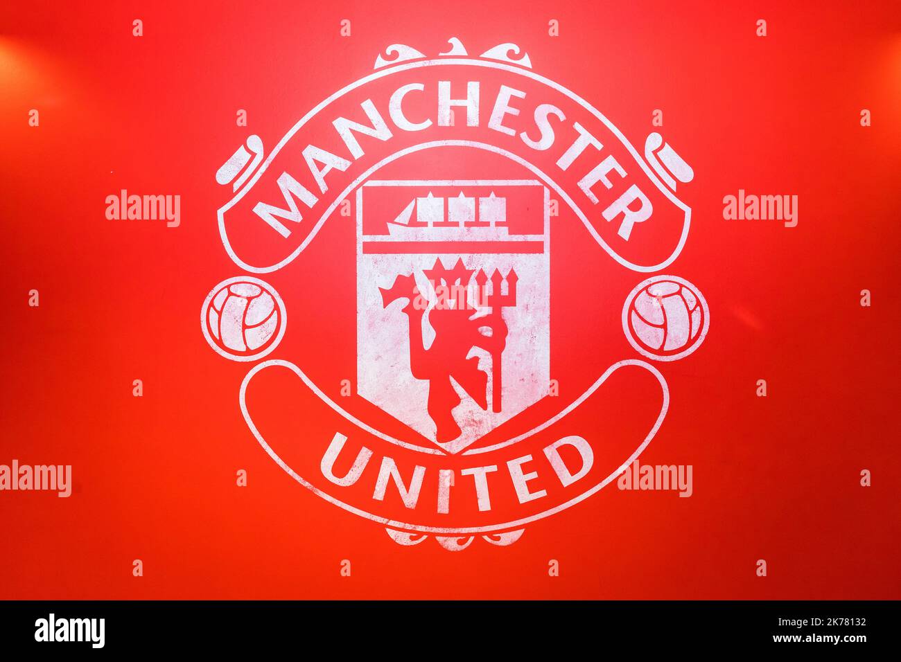 Logo Manchester United Banque D'Images