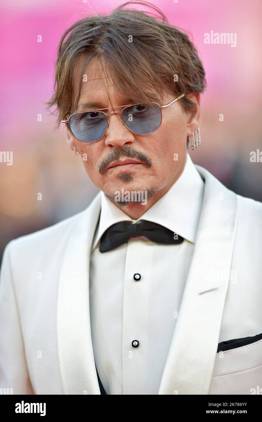 L'acteur Johnny Depp assiste à la première en attente de la création des Barbarians lors du Festival américain du film de Deauville sur 08 septembre 2018 45th à Deauville, France. Banque D'Images