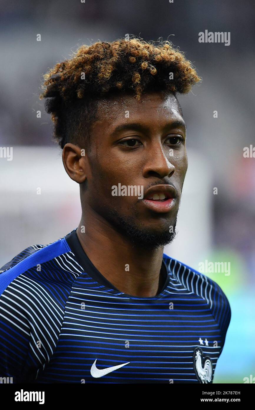 Kingsley Coman # 11 lors du match France-Albanie du 07 septembre 2019 au Stade de France pour les qualifications Euro 2020. Banque D'Images