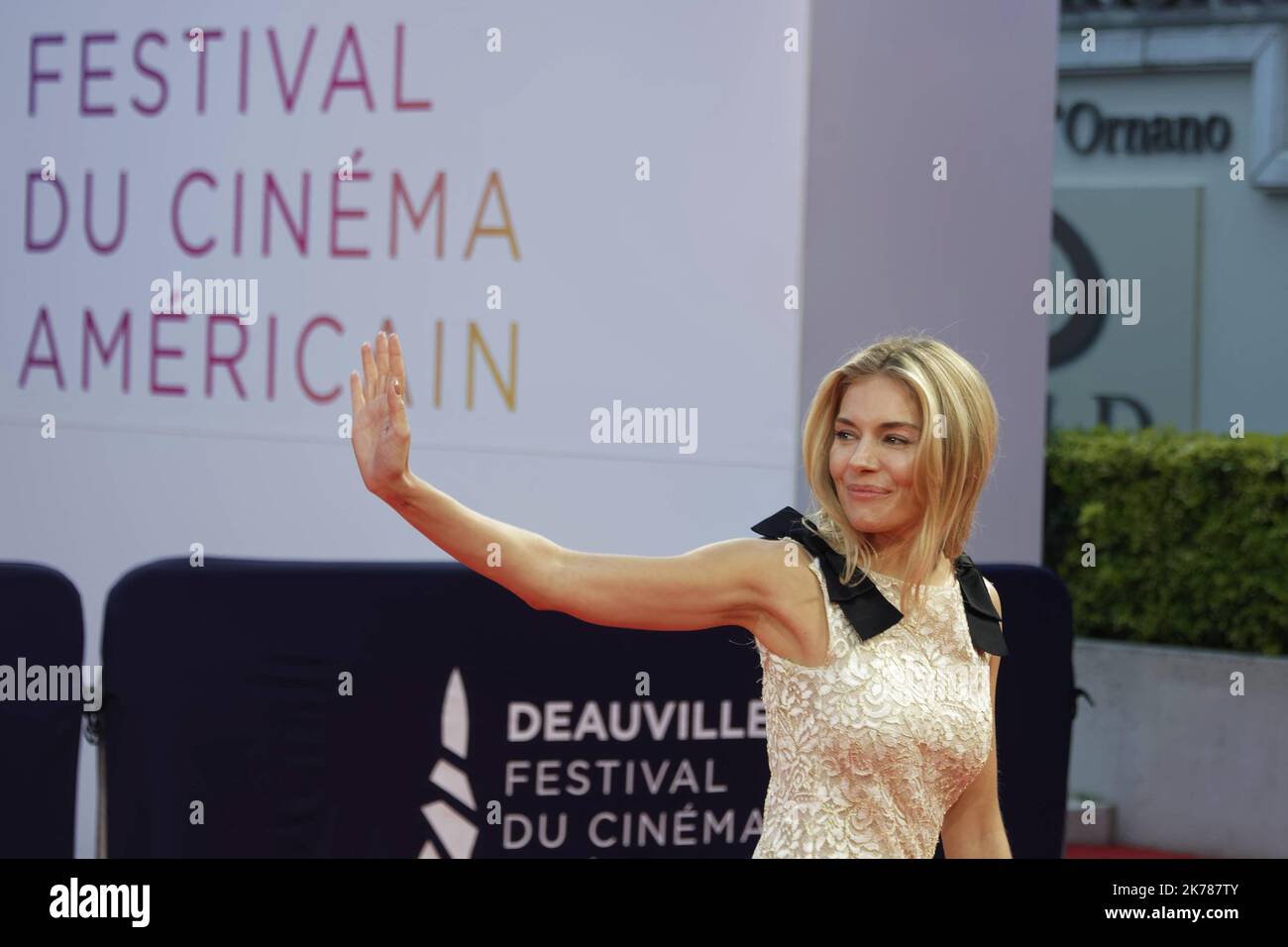 Sienna Miller assiste à la première du film American Woman lors du Festival du film américain de Deauville 45th à Deauville, France sur 11 septembre 2019. Banque D'Images