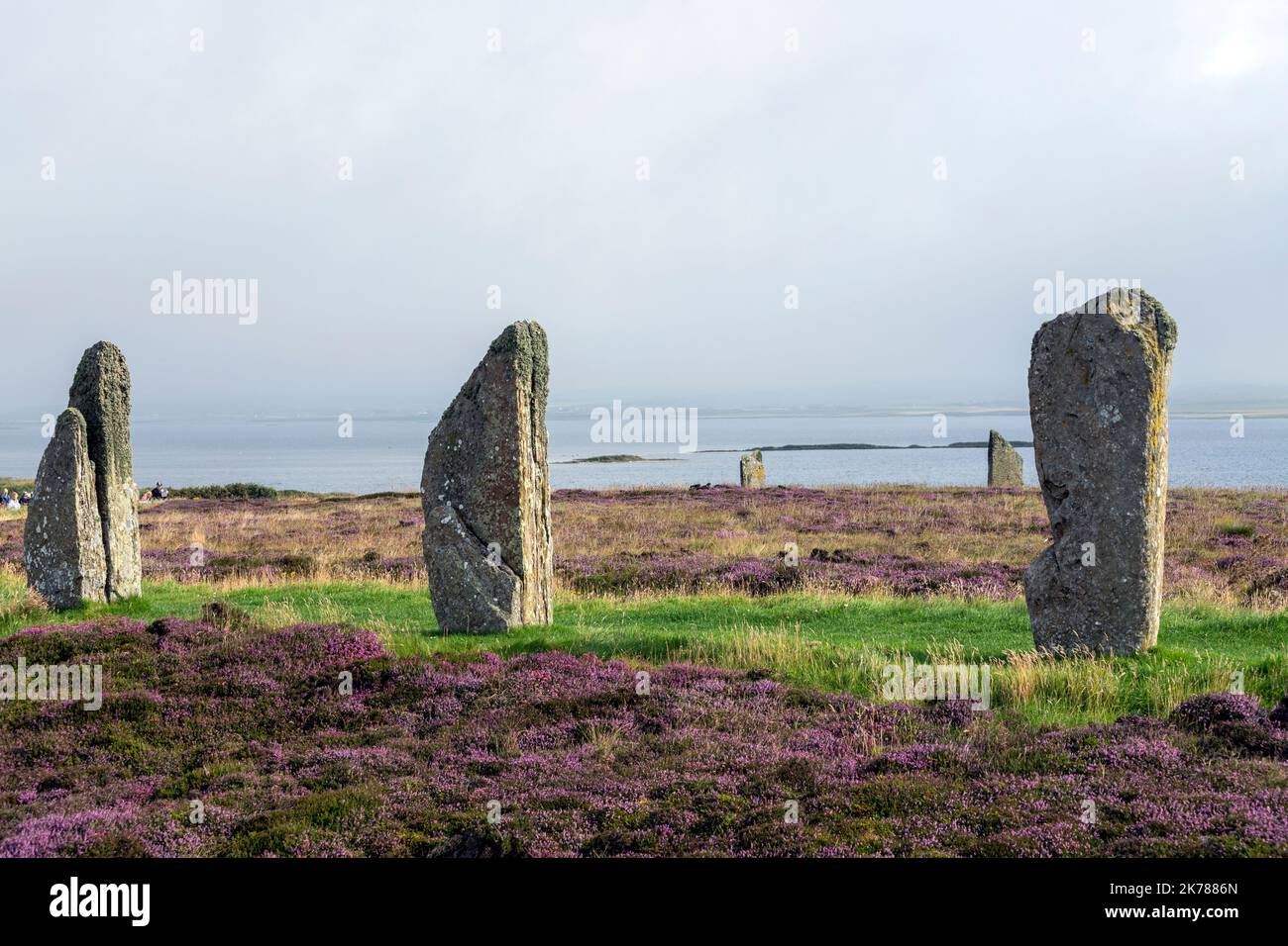 Anneau de Brodgar, henge néolithique et cercle de pierre , Mainland, Orkney, Écosse Banque D'Images