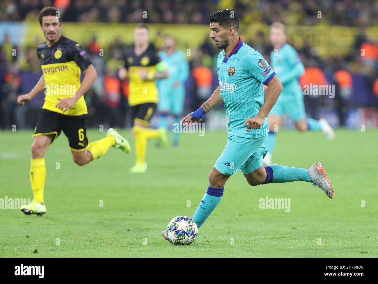 Luis Suarez au FC Barcelone pendant la Ligue des champions de l'UEFA, le match de football du Groupe F entre Borussia Dortmund et le FC Barcelone sur 17 septembre 2019 au BVB Stadion à Dortmund, Allemagne - photo Laurent Lairys / MAXPPP Banque D'Images