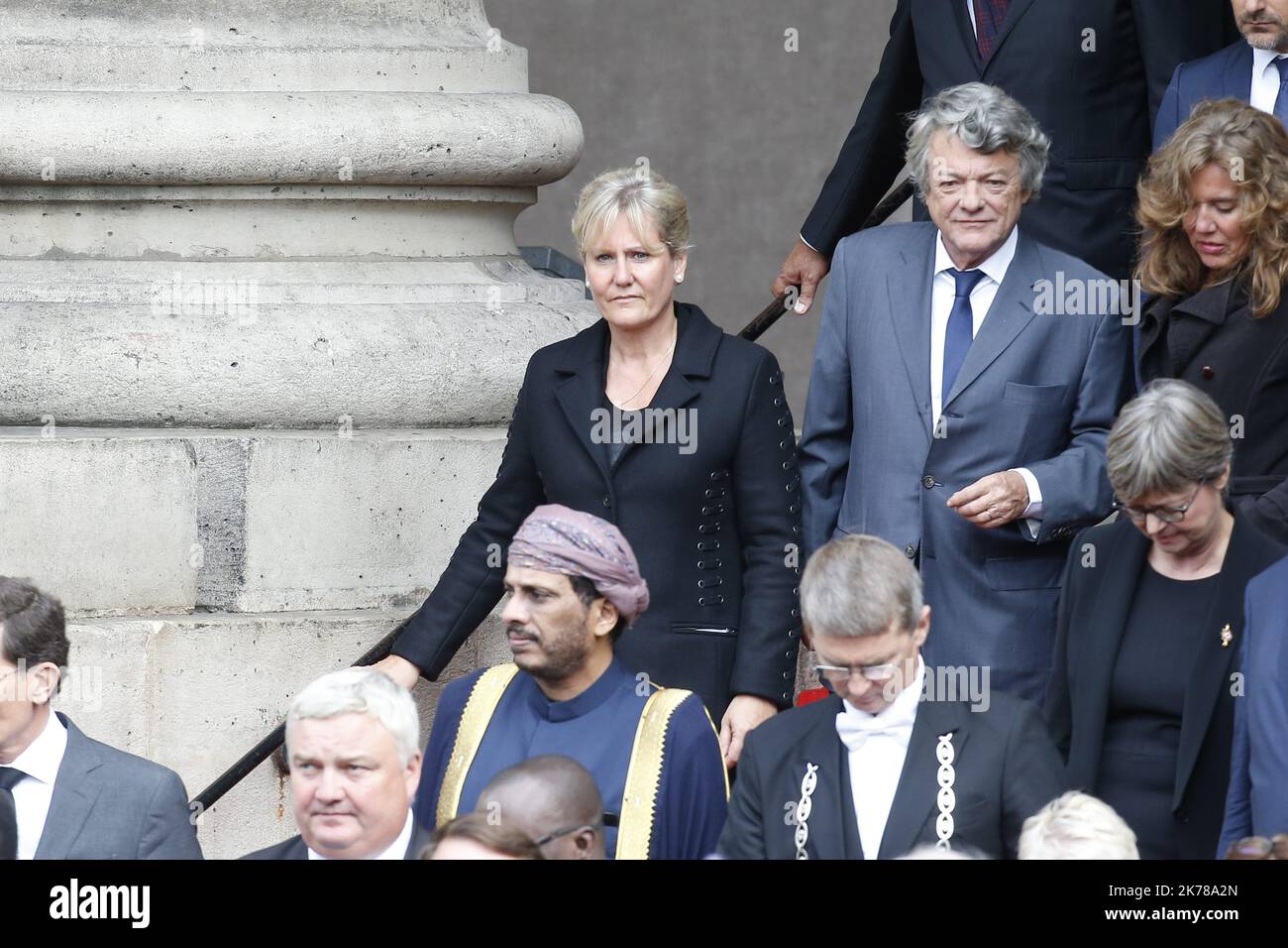 Sébastien Muylaert/MAXPPP - Nadine Morano arrive pour assister à un service d'église pour l'ancien président français Jacques Chirac à l'église Saint-Sulpice à Paris, France. . L'ancien président de la République française, Jacques Chirac, décédé à l'âge de 86 ans, est enterré aujourd'hui au cimetière Montparnasse de Paris. 30.09.2019 Banque D'Images