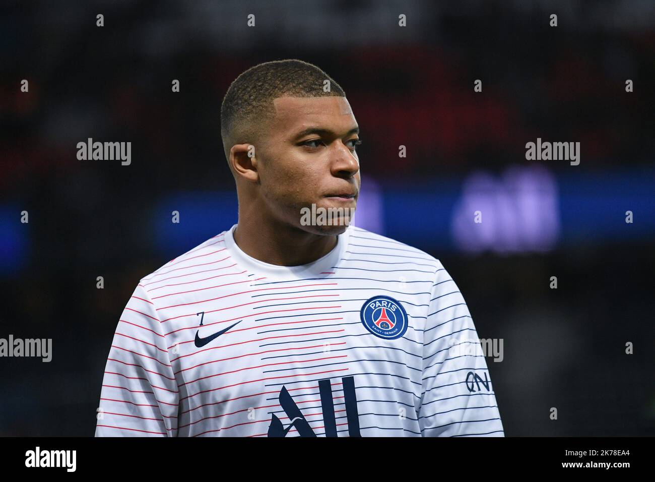 Olympique Marseille Kylian Mbappe pendant le 11th jour de la Ligue 1 Conforama, entre Paris Saint Germain (PSG) et Olympique Marseille (OM), 27 octobre 2019 Banque D'Images