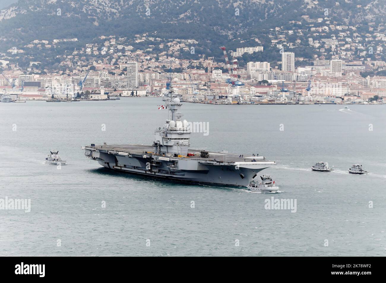 Le porte-avions Charles de Gaulle pour la 'mission Foch' en Méditerranée orientale Banque D'Images