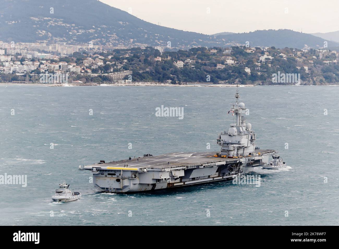 Le porte-avions Charles de Gaulle pour la 'mission Foch' en Méditerranée orientale Banque D'Images