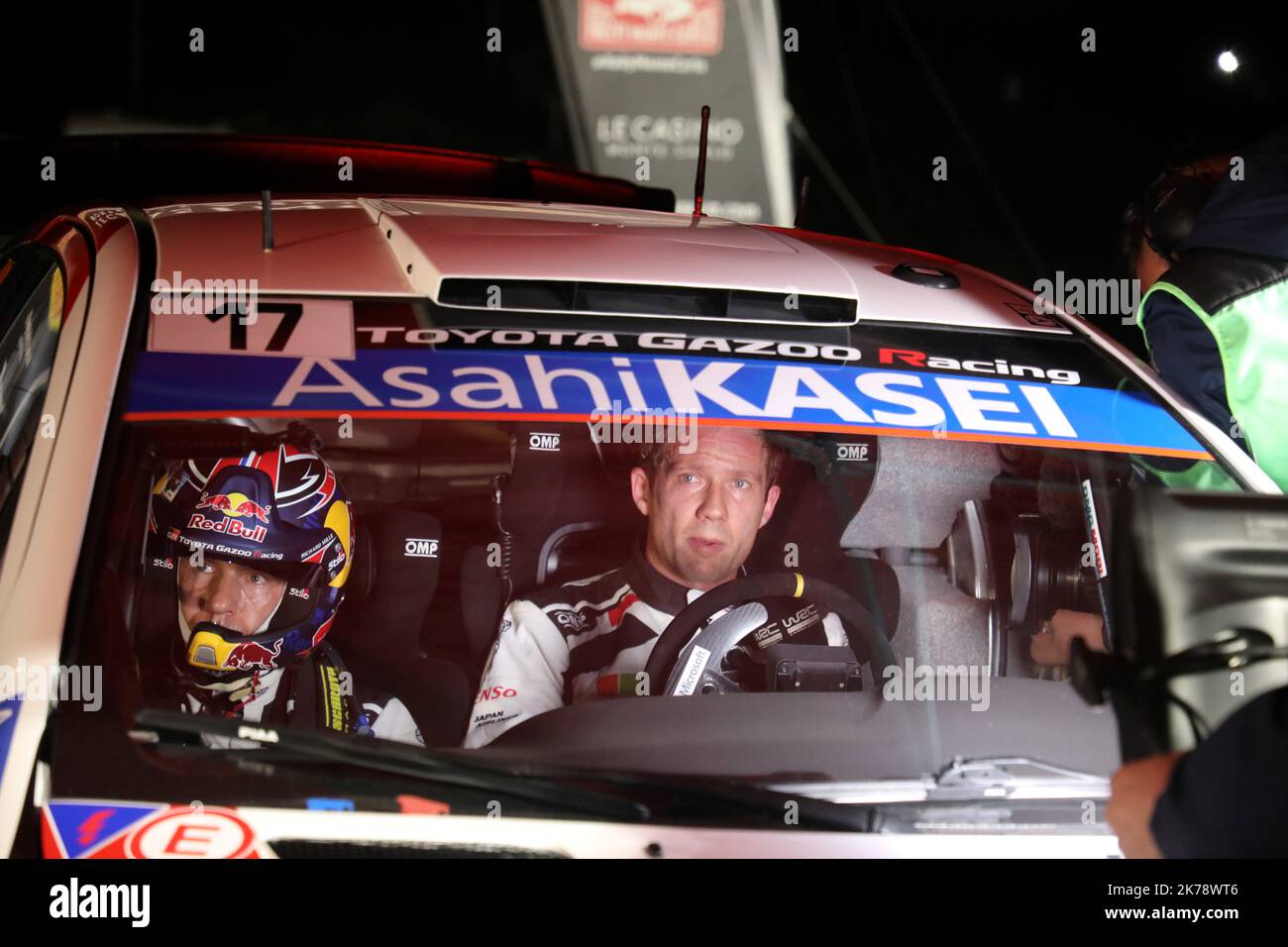 Ogier lors de la course de Monte Carlo Rally 2020 à St-Clément-sur-Durance le vendredi 24 janvier 2020. Banque D'Images