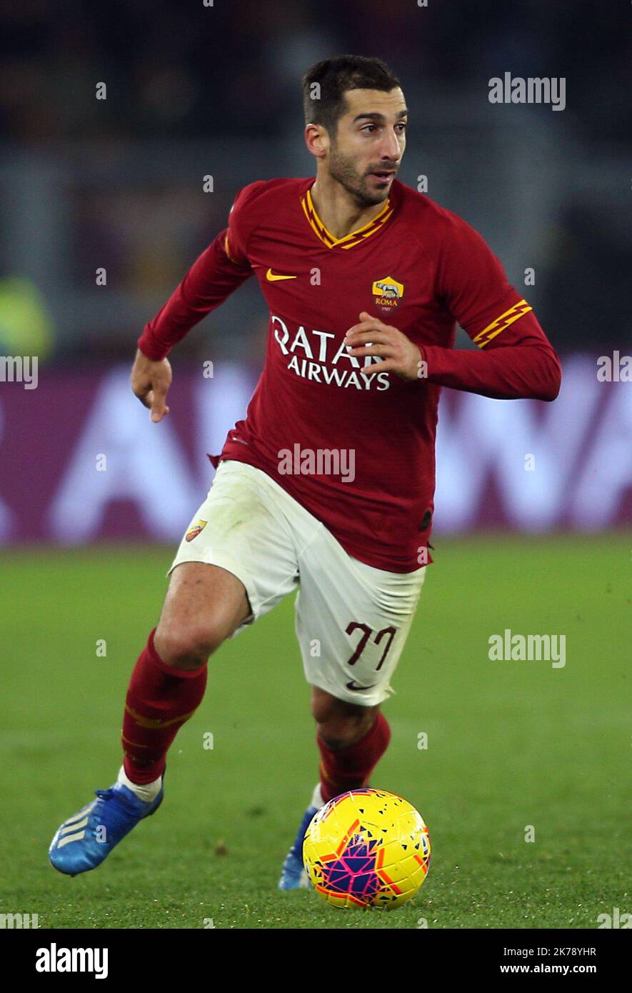 Mikhitaryan (EN TANT QUE ROMA) en action pendant le match de football de la série italienne Banque D'Images