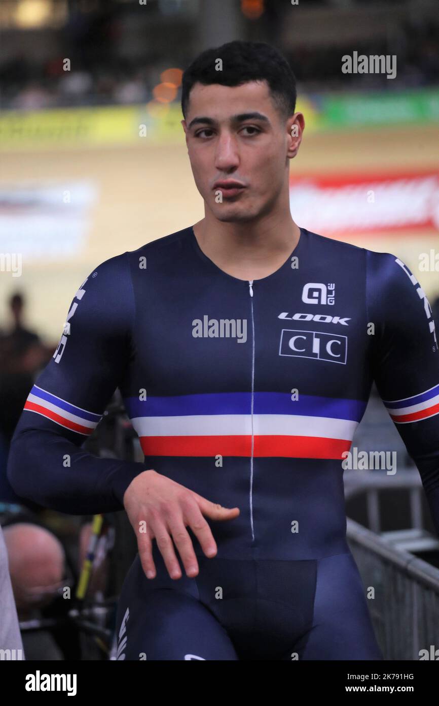 Rayan Helal de France 9th keirin lors des Championnats du monde de