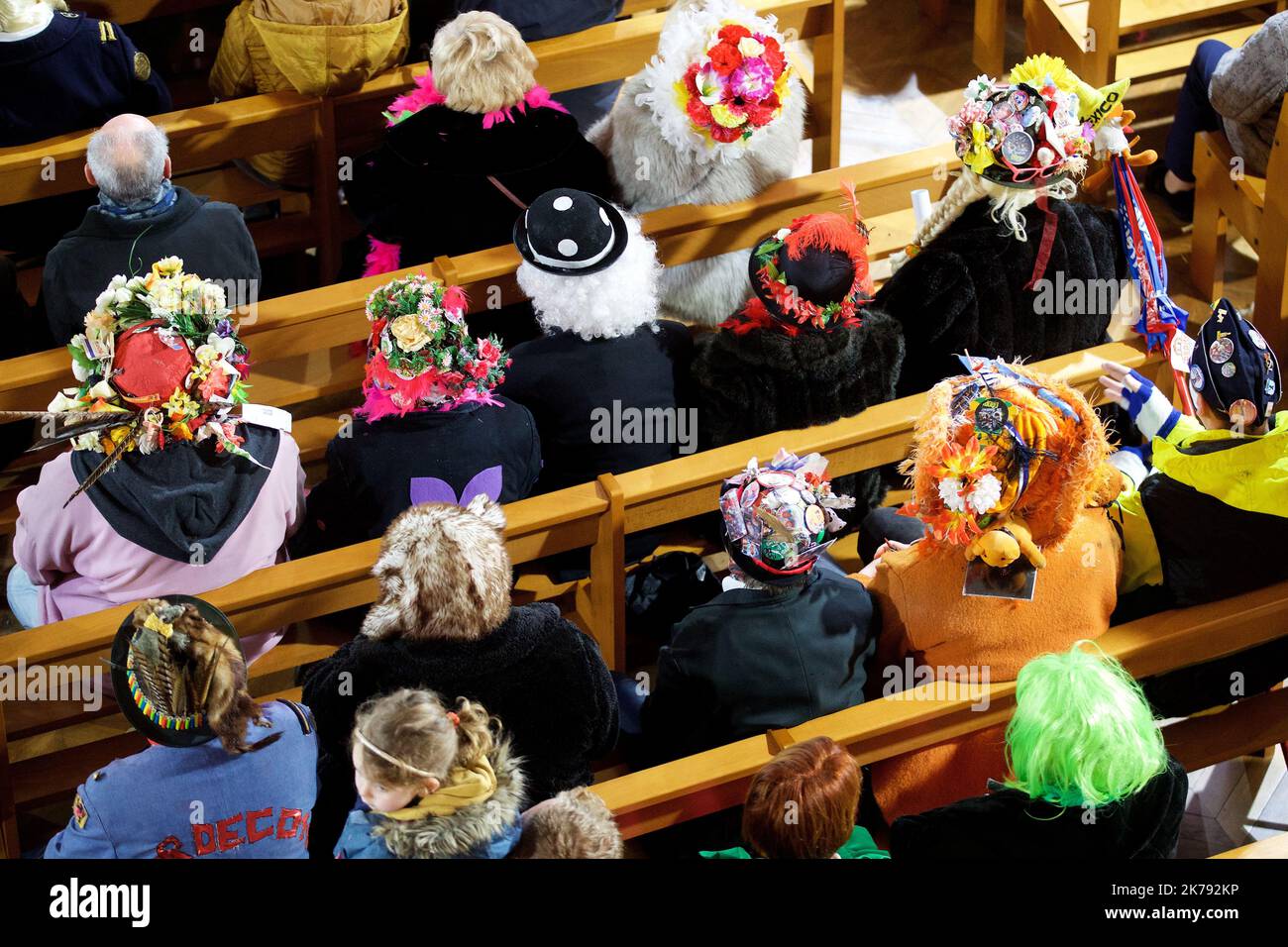 Une messe traditionnelle pendant le carnaval de Dunkerque (Dunkerque). Photos prises à Coudekerque-branche Banque D'Images