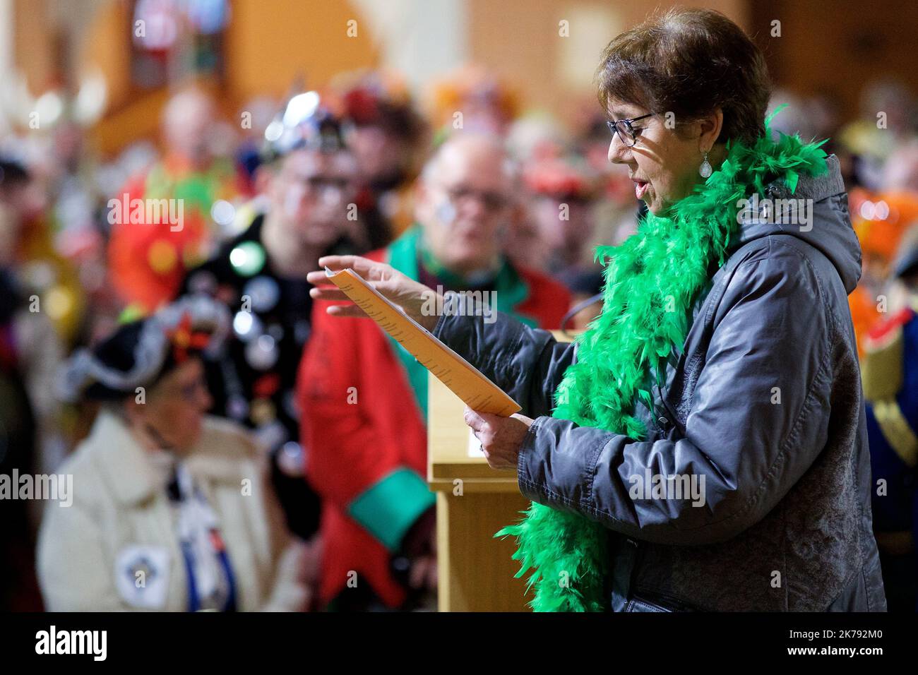 Une messe traditionnelle pendant le carnaval de Dunkerque (Dunkerque). Photos prises à Coudekerque-branche Banque D'Images