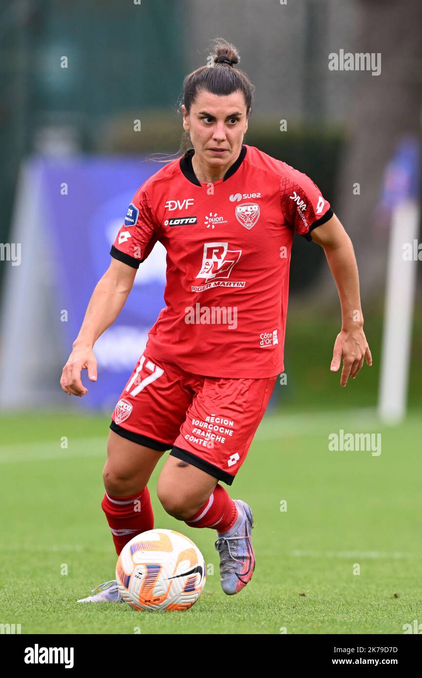 PARIS - Rose Lavaud de Dijon femmes FCO lors du match de la Division française 1 entre Paris Saint-Germain et Dijon FCO au Stade Georges Lefevre à Paris sur 15 octobre 2022 à Paris, France. ANP | hauteur néerlandaise | Gerrit van Keulen Banque D'Images