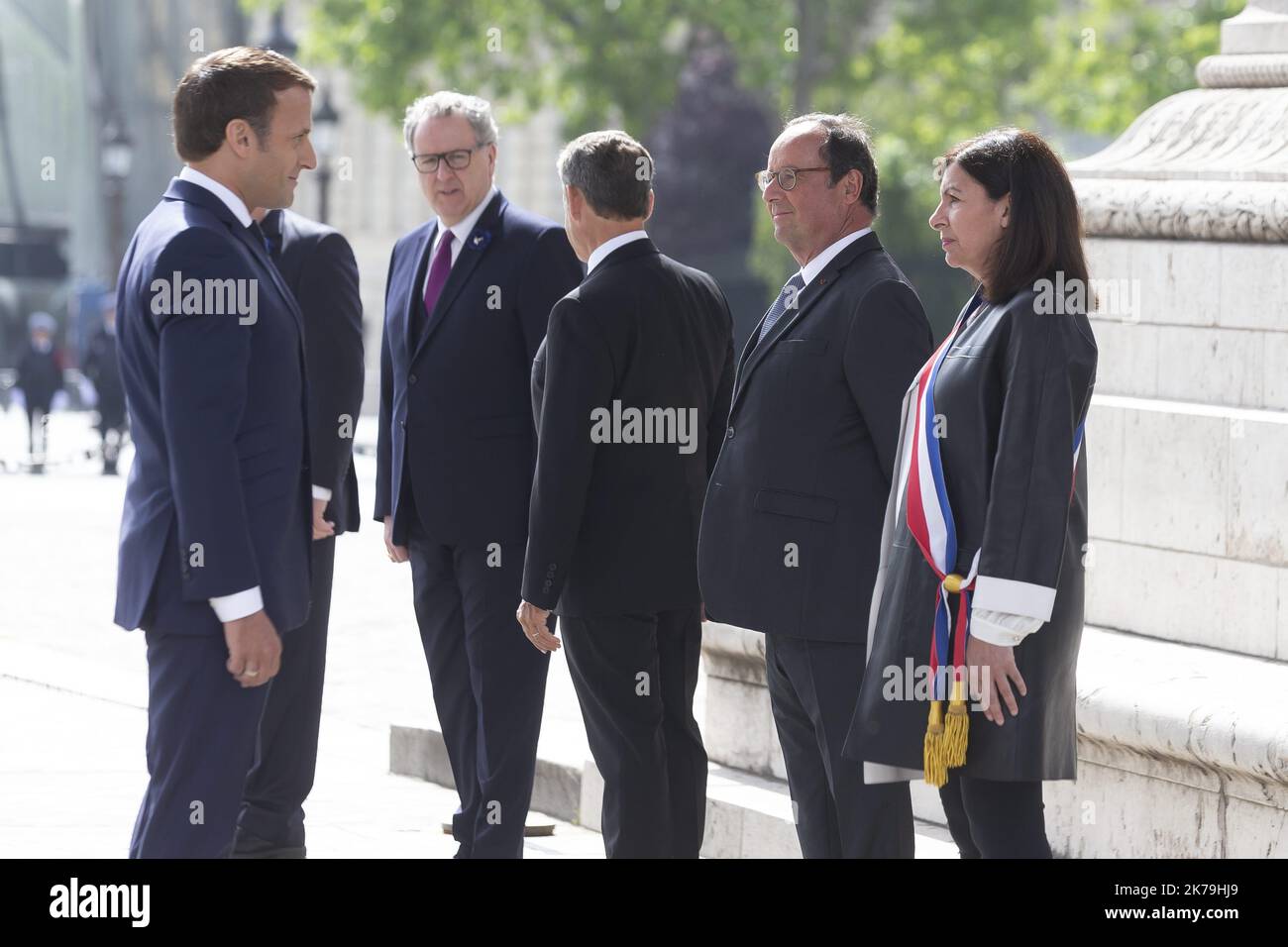 France, 8th 2020 mai - cérémonie de commémoration de l'armistice de 8 mai 1945 pendant la détention en France liée au covid19. Paris Banque D'Images