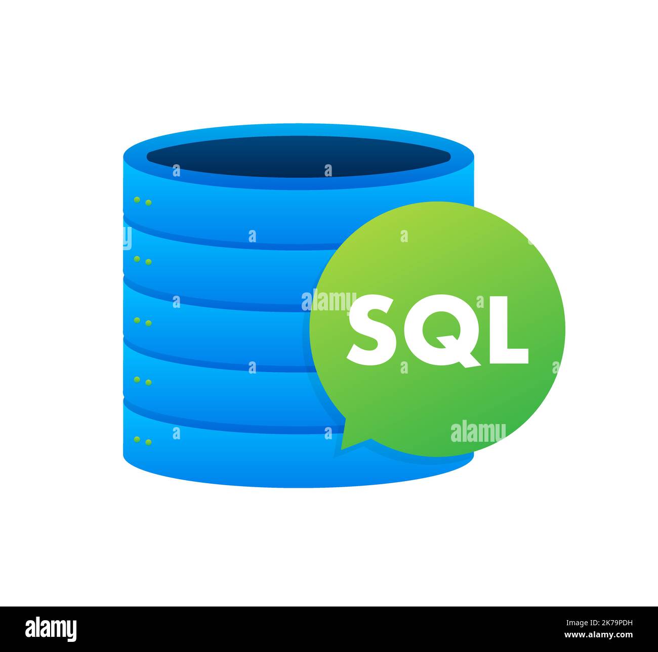 SQL - icône Structured Query Language, étiquette. Sécurité Internet et mise en réseau. Illustration du stock vectoriel. Illustration de Vecteur