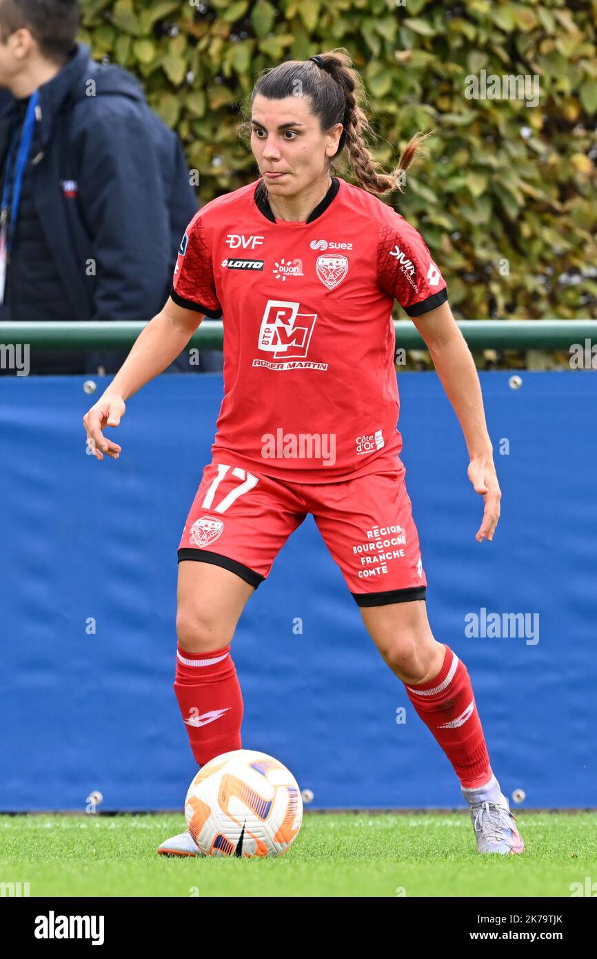 PARIS - Rose Lavaud de Dijon femmes FCO lors du match de la Division française 1 entre Paris Saint-Germain et Dijon FCO au Stade Georges Lefevre à Paris sur 15 octobre 2022 à Paris, France. ANP | hauteur néerlandaise | Gerrit van Keulen Banque D'Images